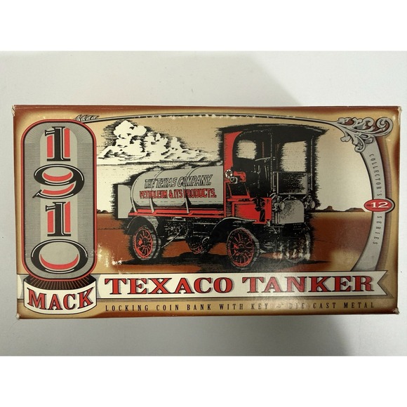 Vintage ERTL Texaco Collector Series 12 1910 Mack Tanker Die Cast Bank Boxed - Picture 4 of 13